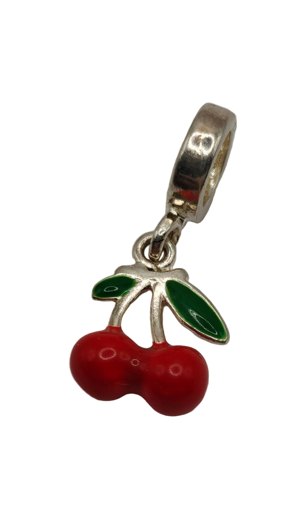 Silver Cherry charm
