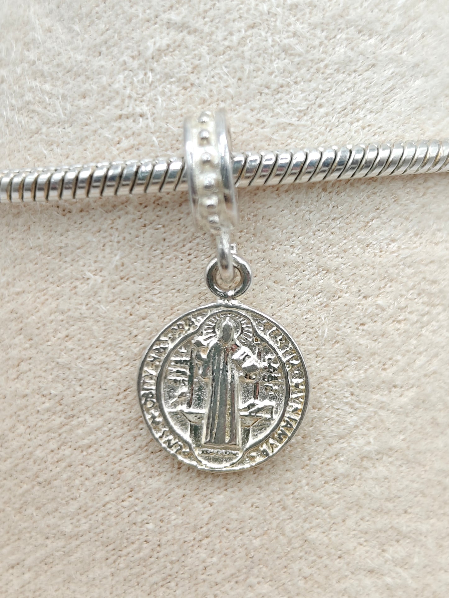 Silver Saint Benedict Charm