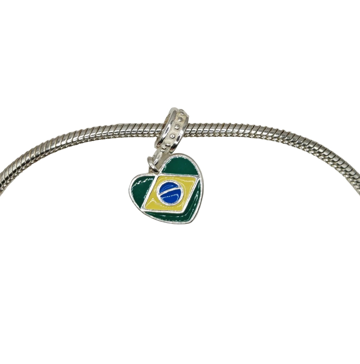 Silver Brazilian Heart Charm