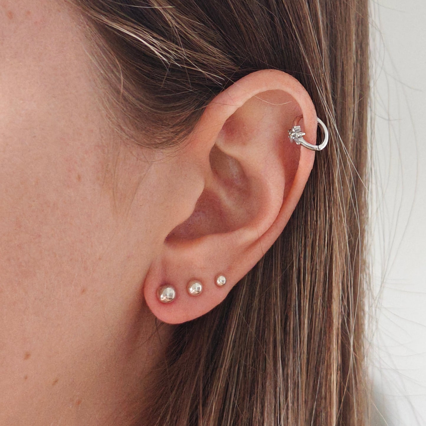 Silver Small Ball Earrings