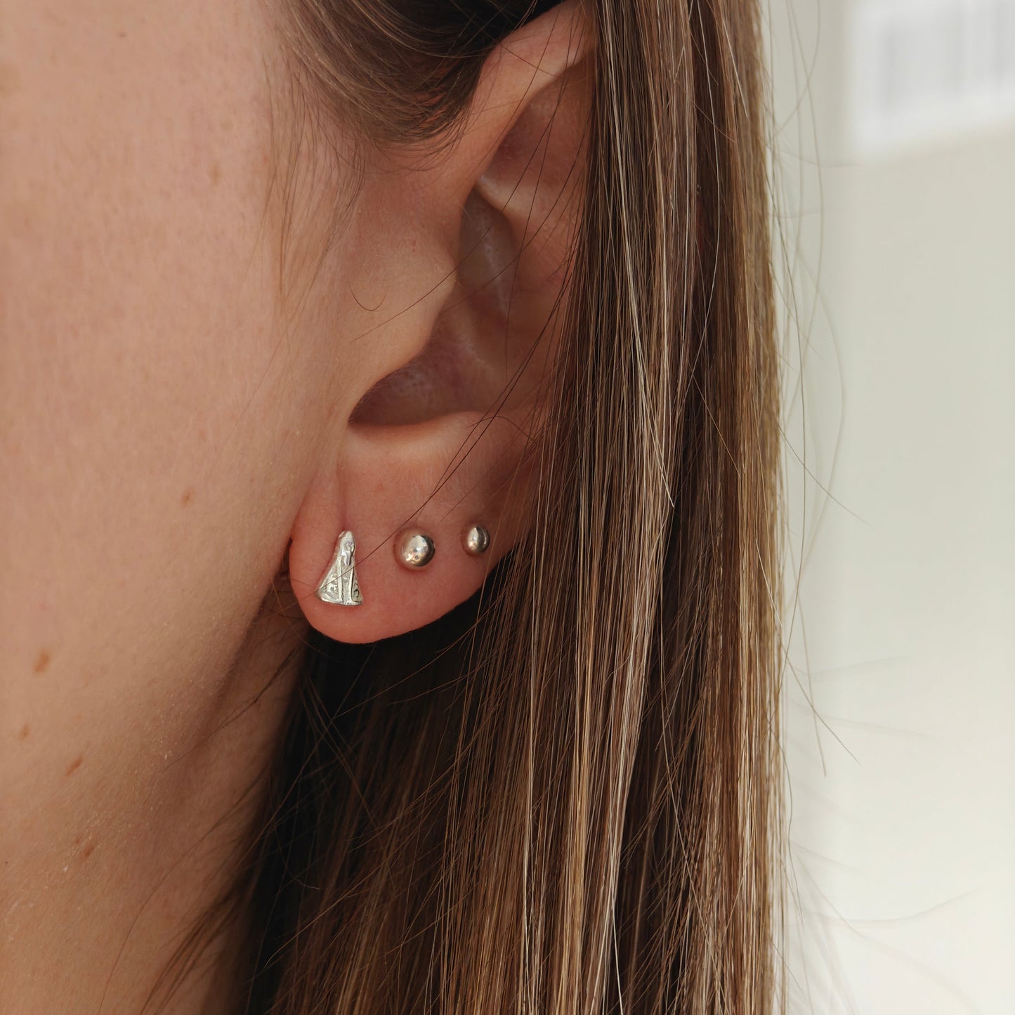 Silver Our Lady of Aparecida Earrings