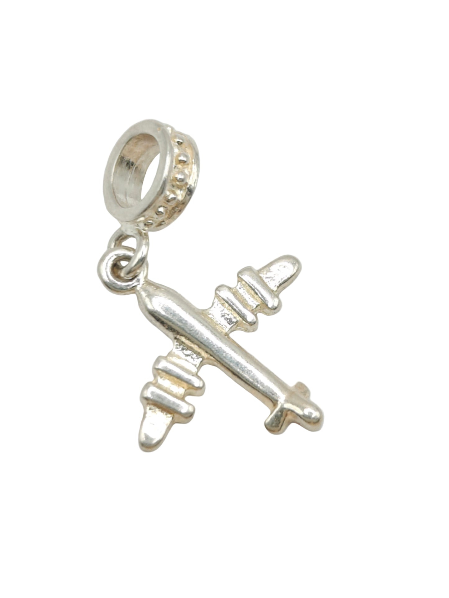 Silver Airplane charm