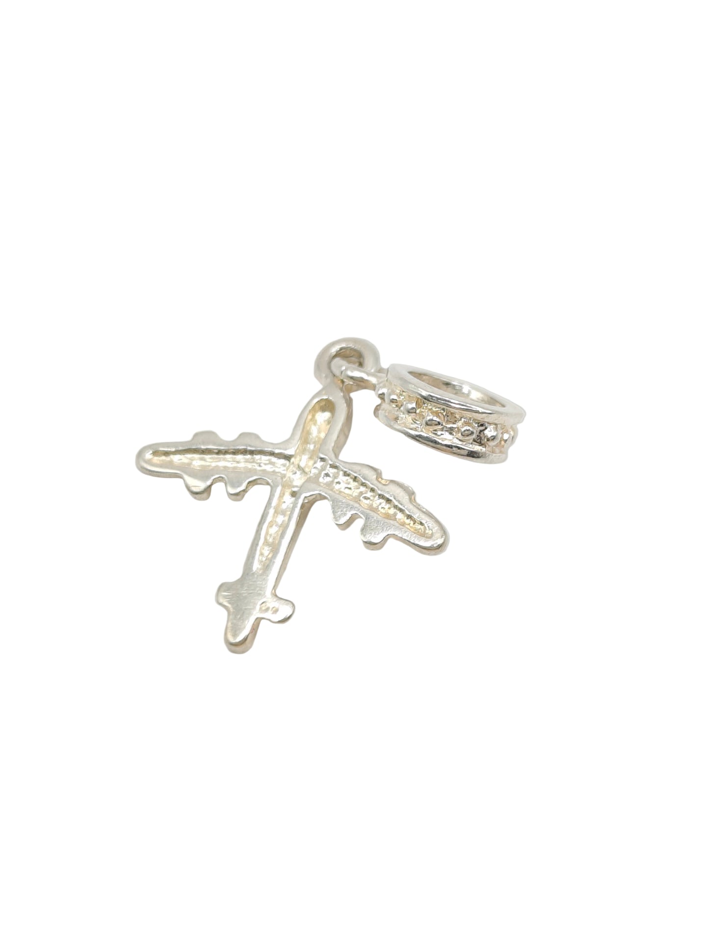 Silver Airplane charm