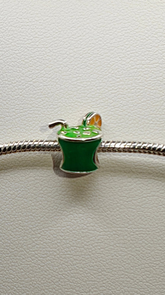 Silver Caipirinha Glass Charm