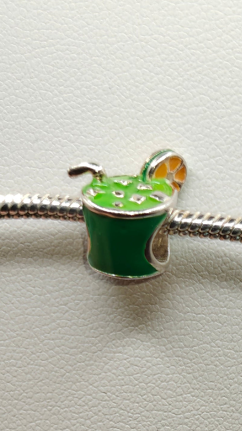 Silver Caipirinha Glass Charm