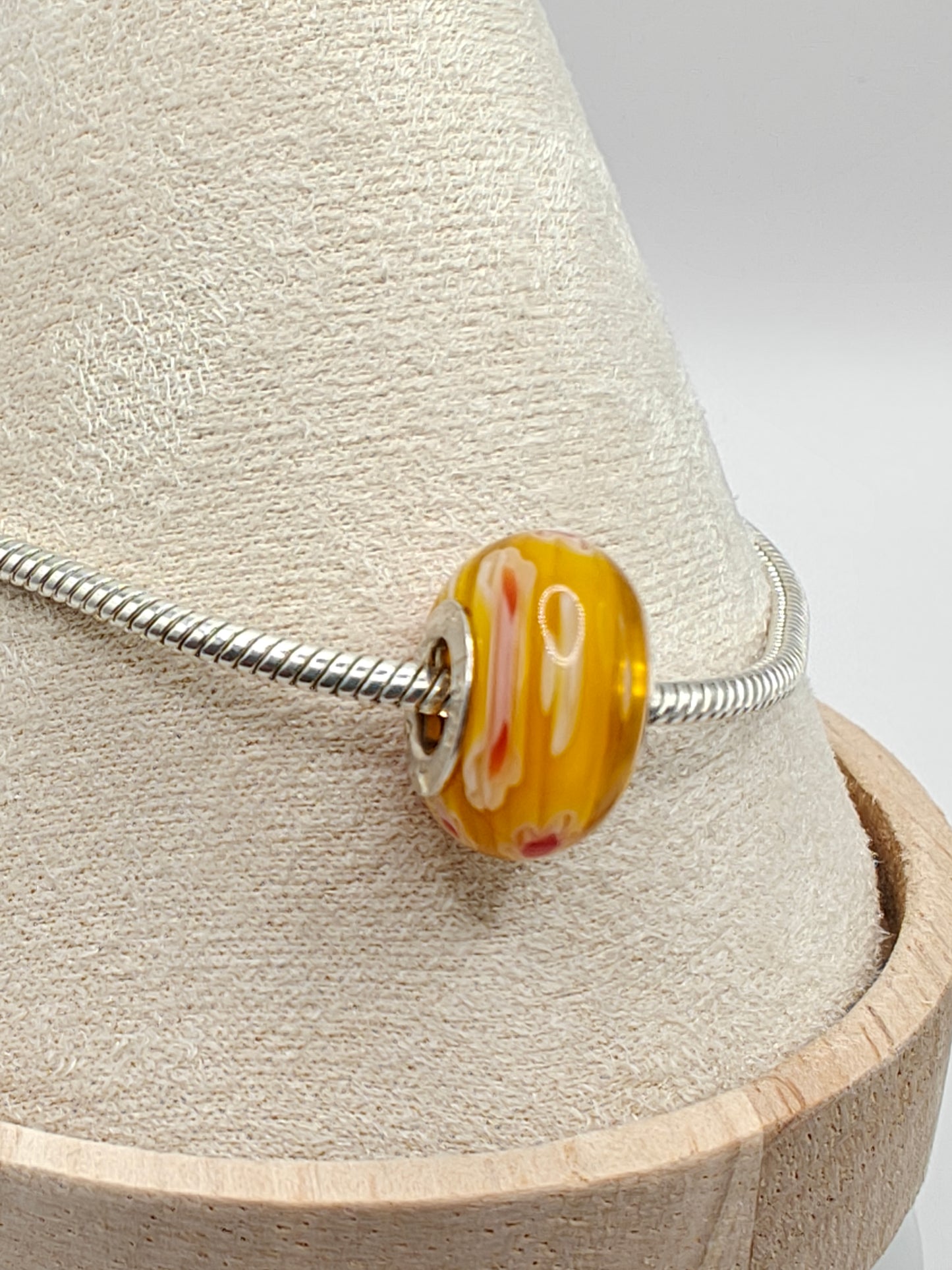 Silver Murano Crystal Charm