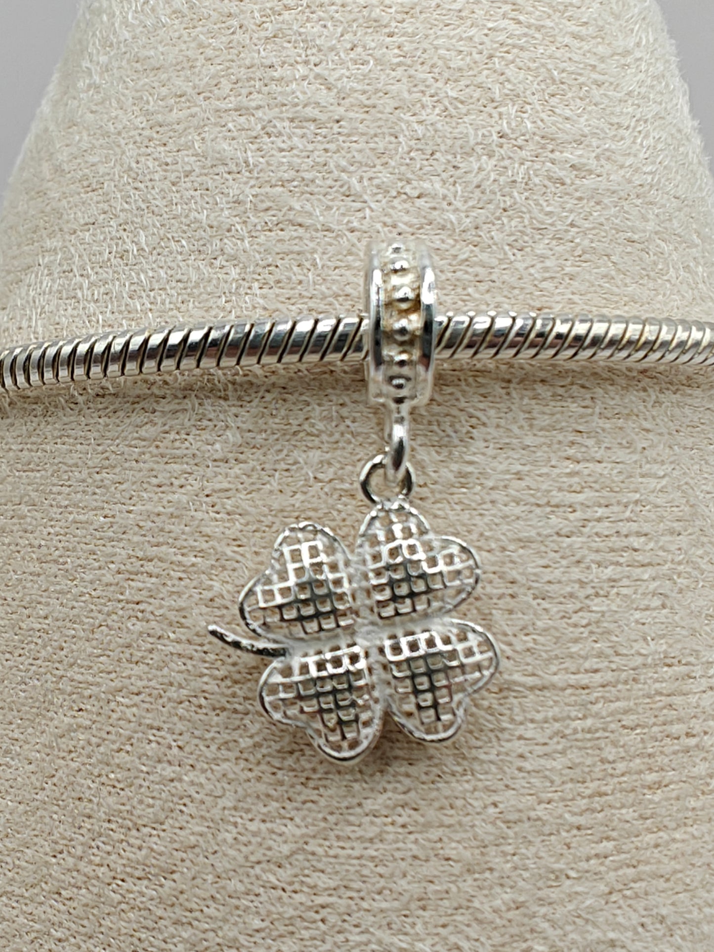Silver Clover Charm