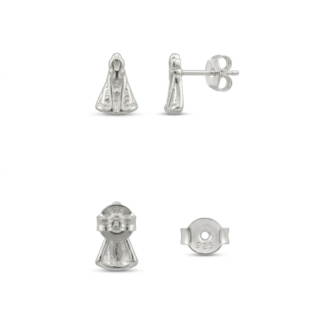 Silver Our Lady of Aparecida Earrings