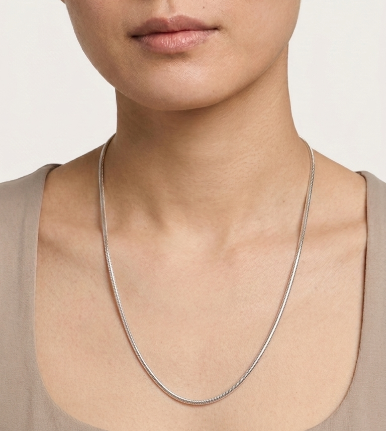 45cm Rat Tail Silver Chain